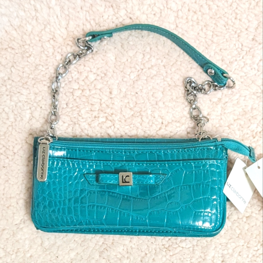 NWT Liz Claiborne turquoise wallet/ purse